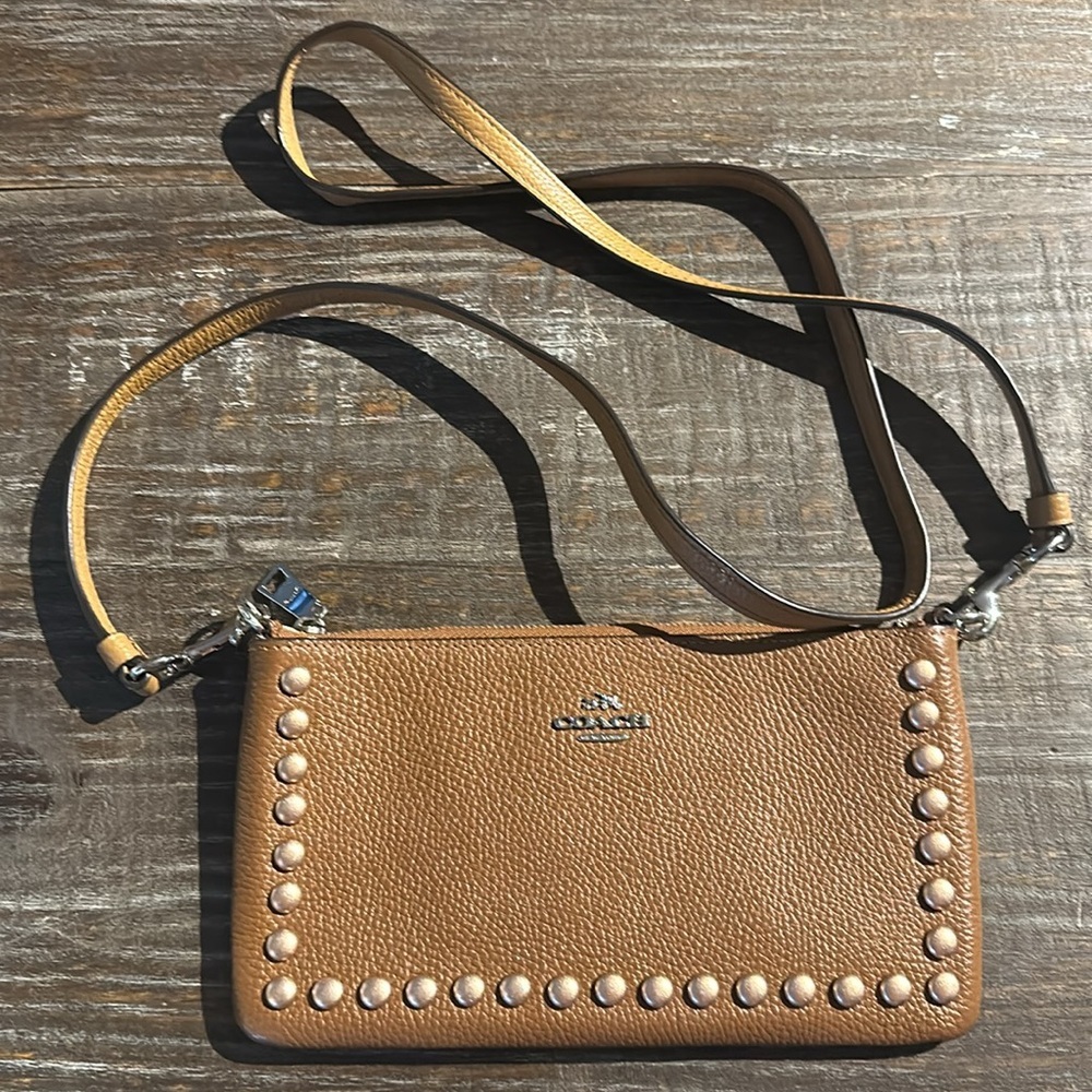Coach Gold Studded Shoulder bag